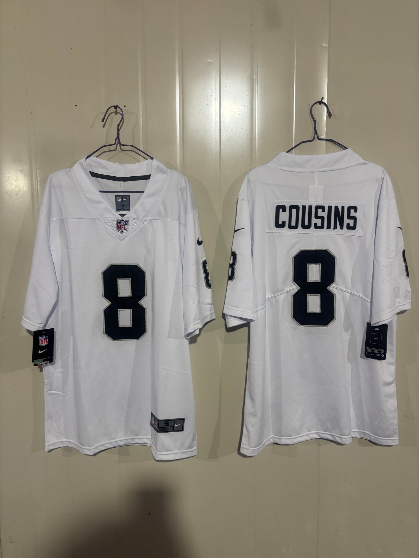 LAS VEGAS RAIDERS KIRK COUSINS WHITE JERSEY