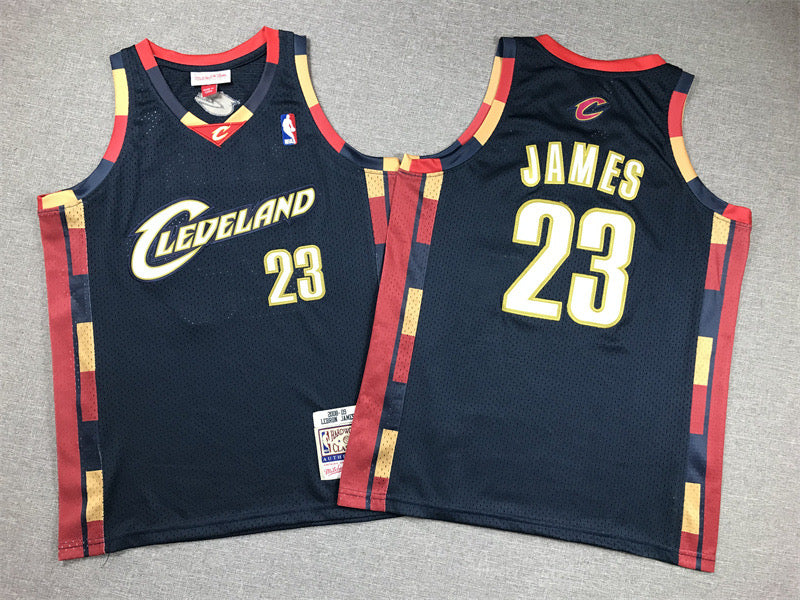 CLEVELAND CAVELIERS LEBRON JAMES BLUE VINTAGE JERSEY