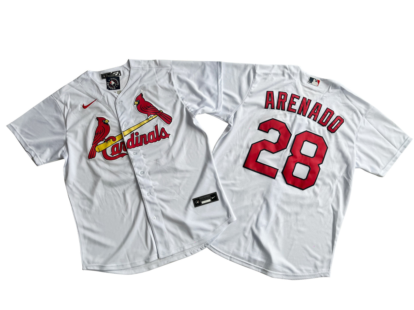 ST LOUIS CARDINALS NOLAN ARENADO WHITE JERSEY