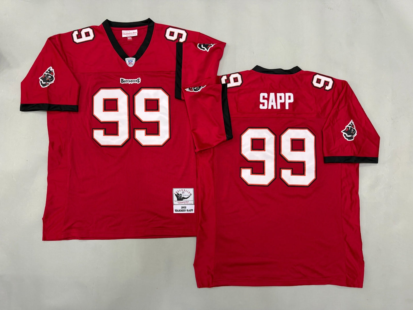 TAMPA BAY BUCCANEERS WARREN SAPP RED VINTAGE JERSEY