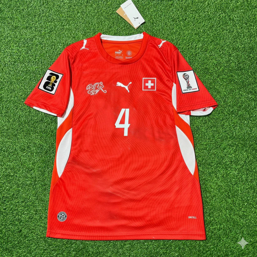 2026 WORLD CUP NICO ELVEDI TEAM SWITZERLAND RED JERSEY