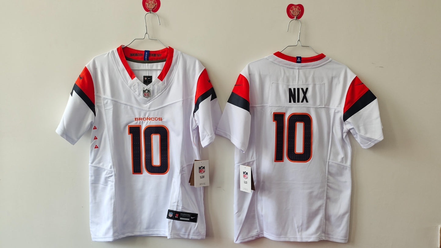 Denver Broncos Bo Nix White Jersey