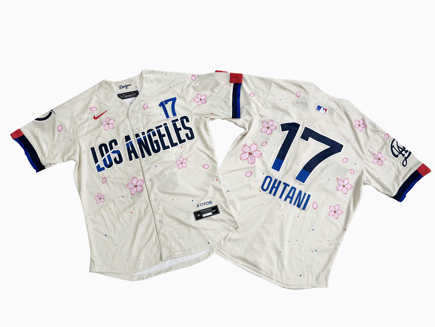 LOS ANGELES DODGERS SHOHEI OHTANI WHITE CHERRY BLOSSOM JERSEY