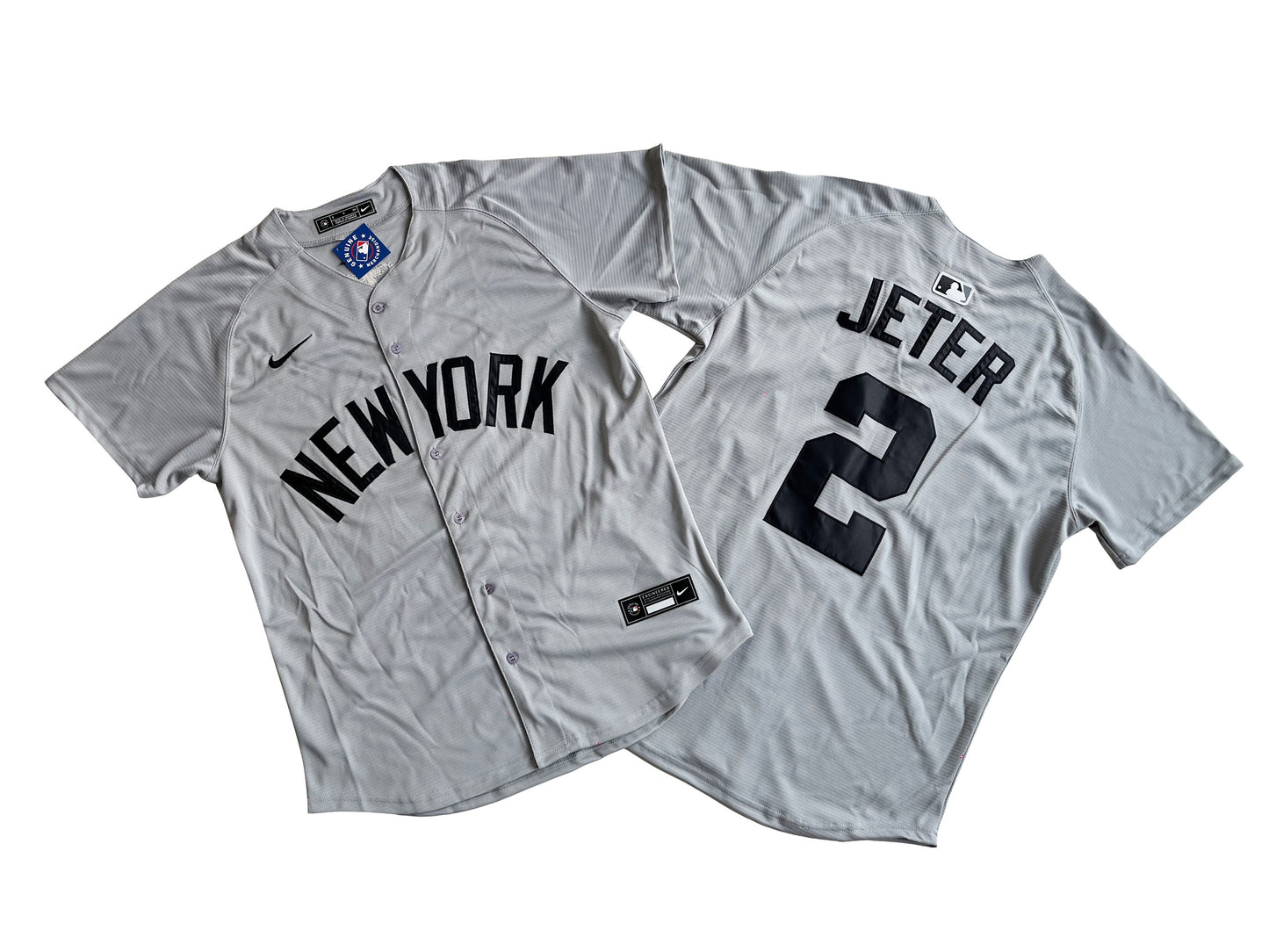 NEW YORK YANKEES DEREK JETER GREY JERSEY