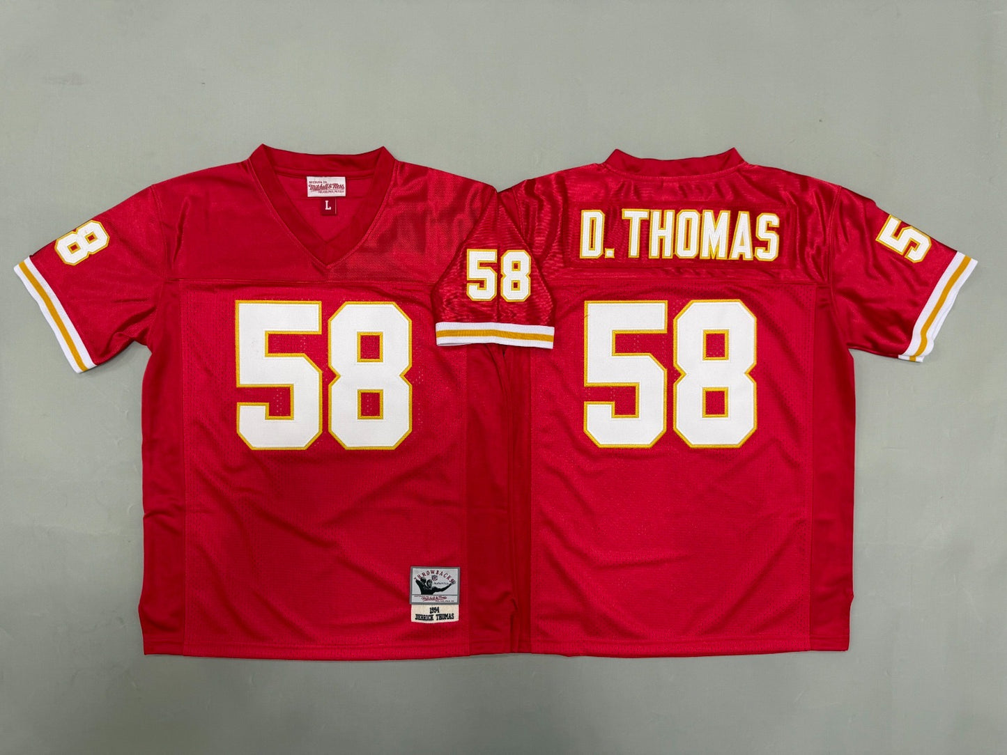 KANSAS CITY CHIEFS DERRICK THOMAS RED VINTAGE JERSEY
