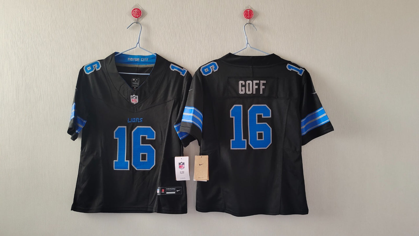 DETROIT LIONS JARED GOFF BLACK JERSEY