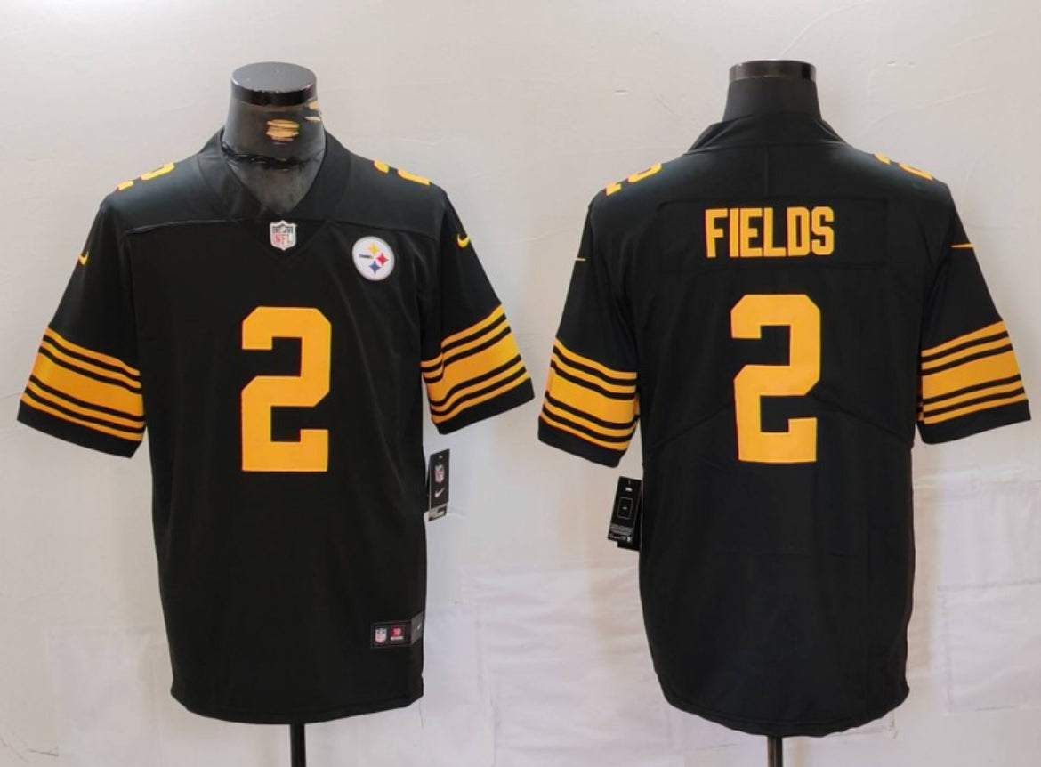 Justin Fields Pittsburgh Steelers Nike Alternate Custom Game Jersey - Black
