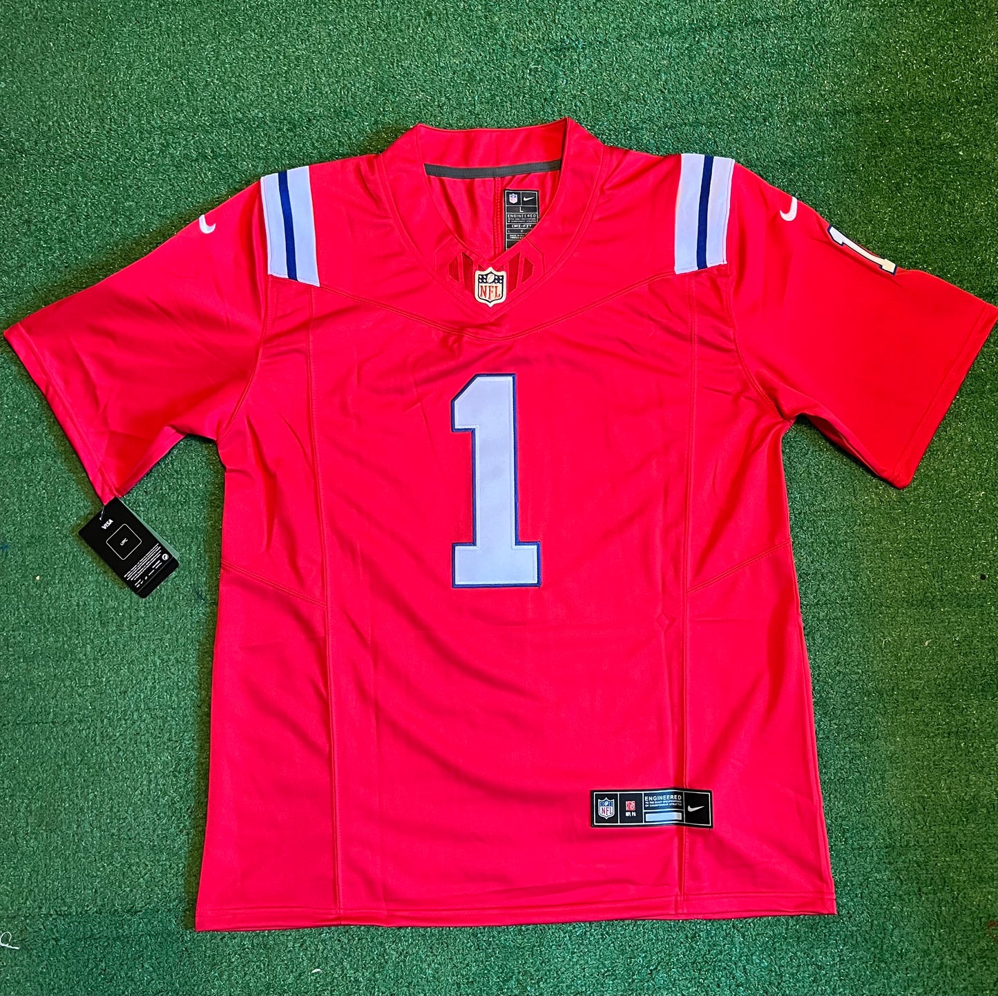 NEW ENGLAND PATRIOTS AJ BROWN RED JERSEY