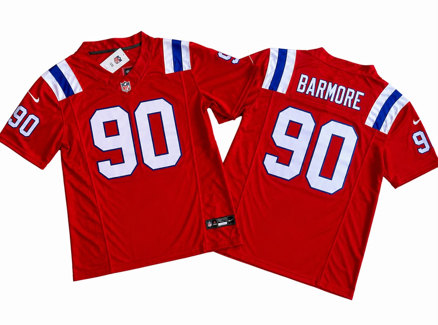 NEW ENGLAND PATRIOTS CHRISTIAN BARMORE RED JERSEY