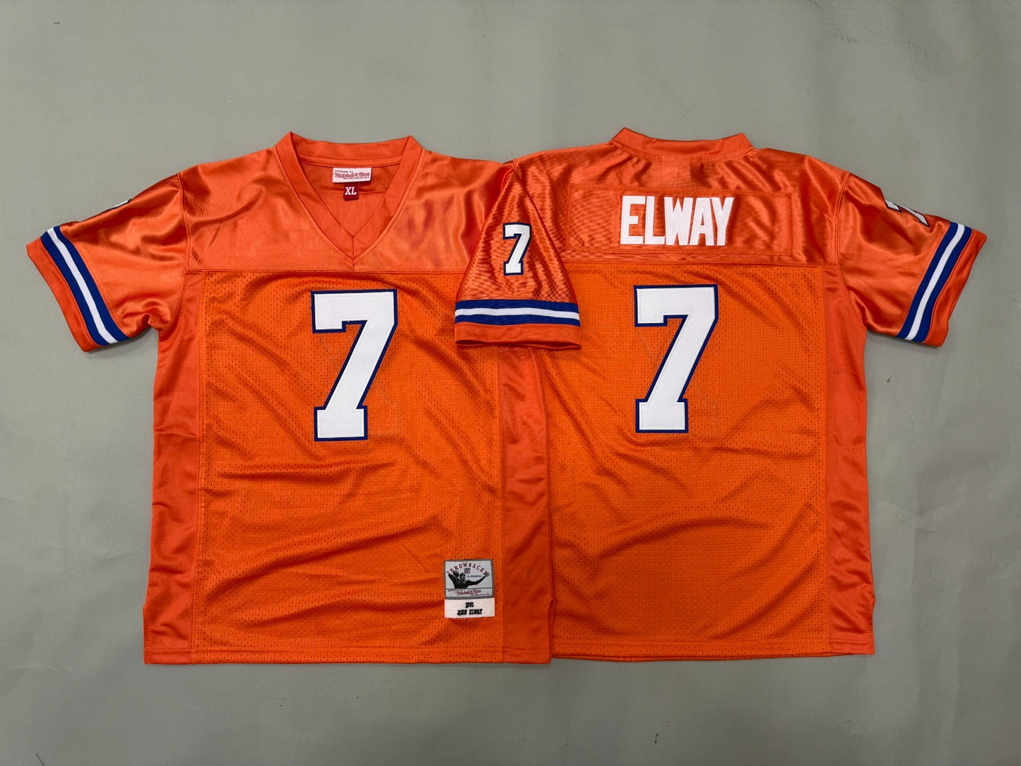 DENVER BRONCOS JOHN ELWAY ORANGE VINTAGE JERSEY