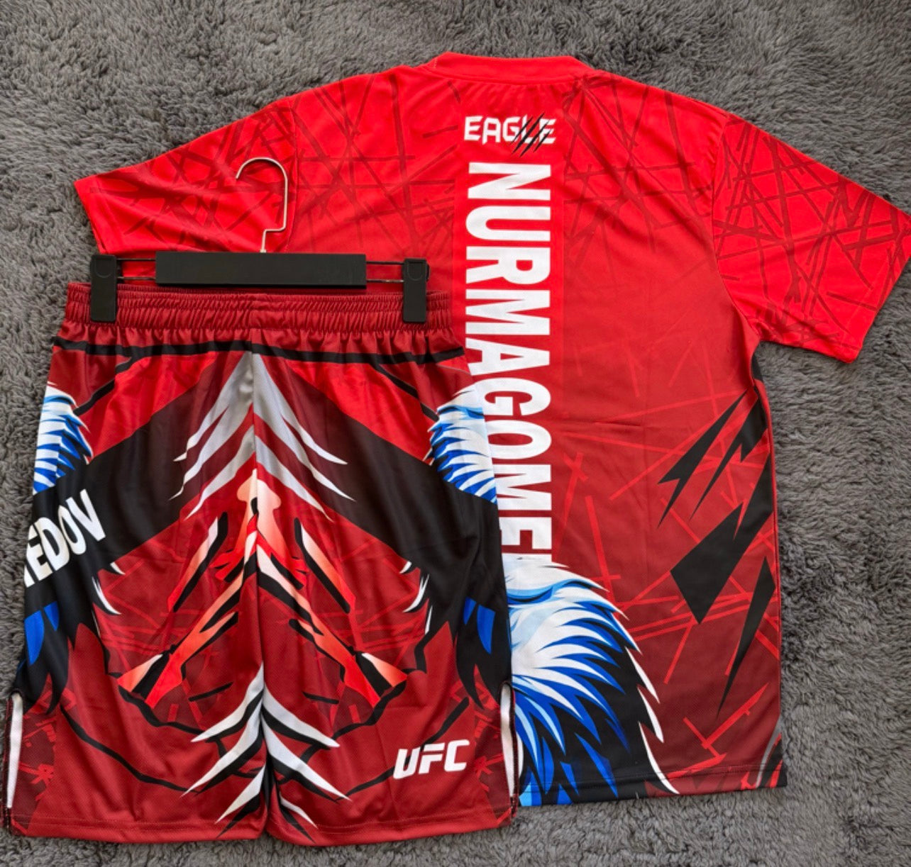 Khabib Nurmagomedov Red Shirt and Short Combo