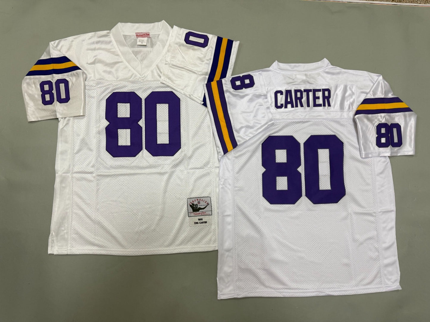 MINNESOTA VIKINGS CRIS CARTER WHITE VINTAGE JERSEY