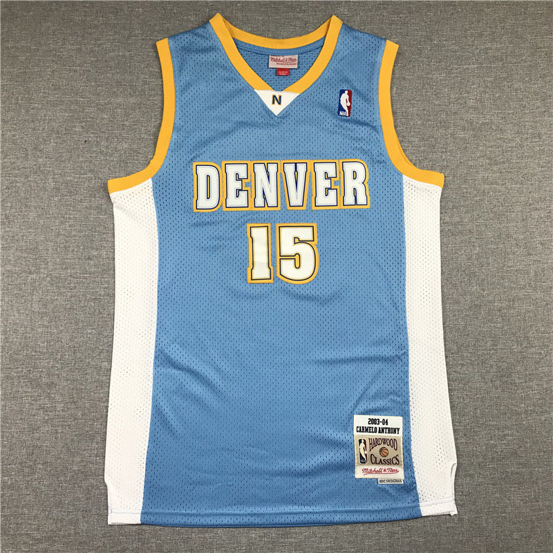 DENVER NUGGETS CARMELO ANTHONY BABY BLUE VINTAGE JERSEY