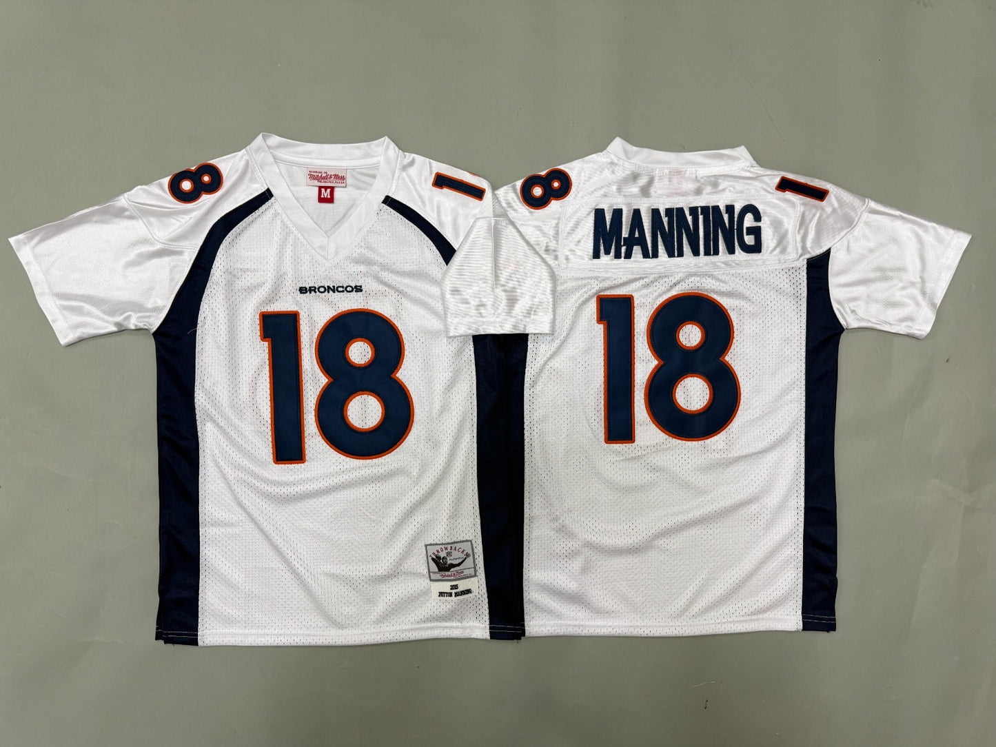 DENVER BRONCOS PAYTON MANNING WHITE VINTAGE JERSEY