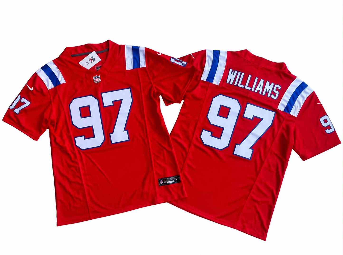 NEW ENGLAND PATRIOTS MILTON WILLIAMS RED JERSEY