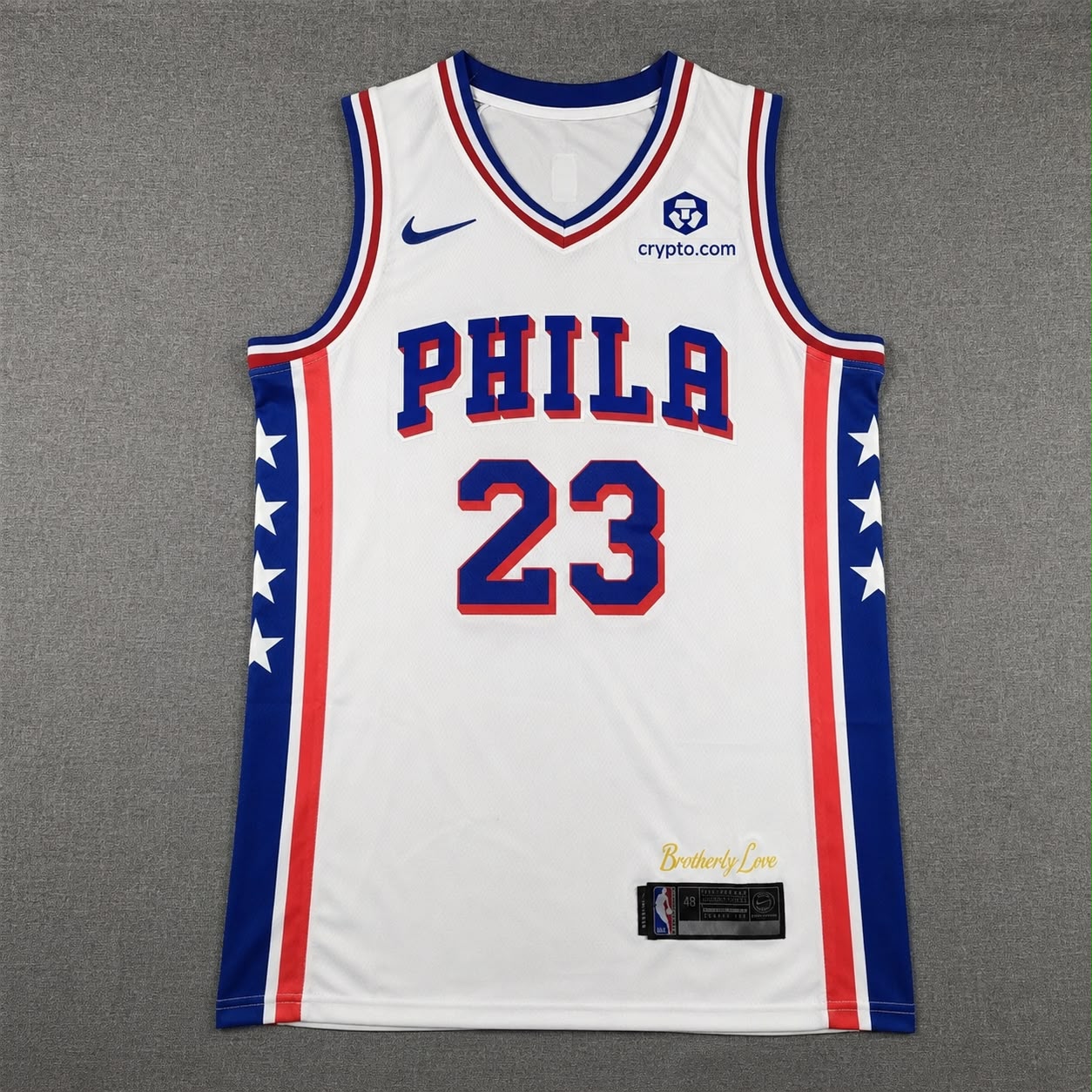 PHILADELPHIA 76ERS LEBRON JAMES WHITE JERSEY