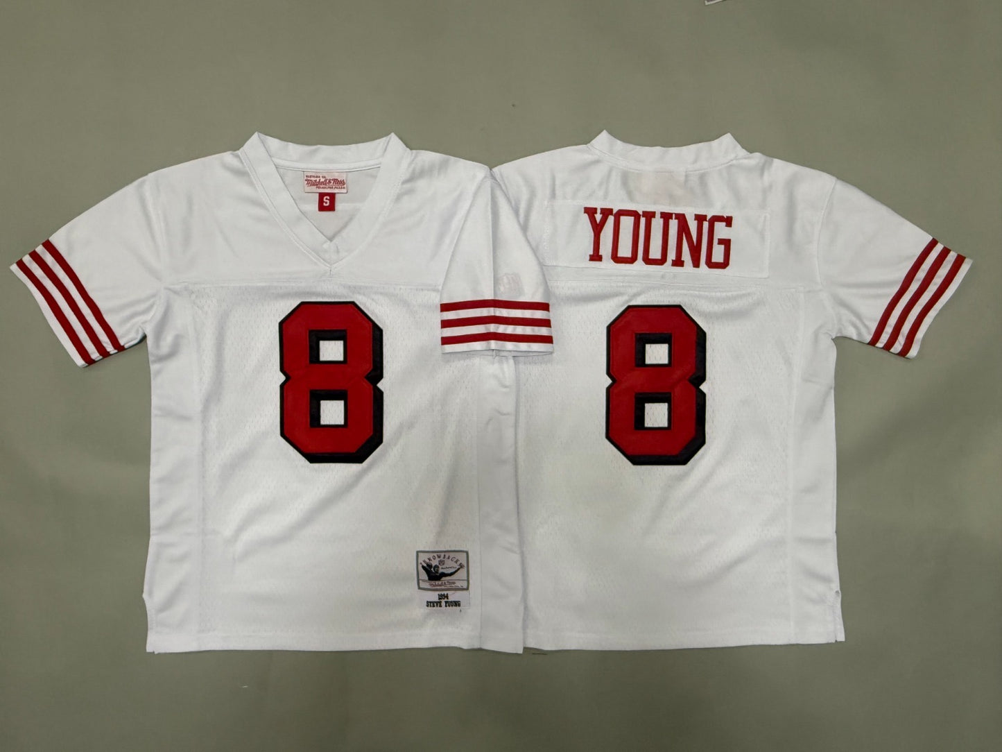 SAN FRANCISCO 49ERS STEVE YOUNG WHITE JERSEY