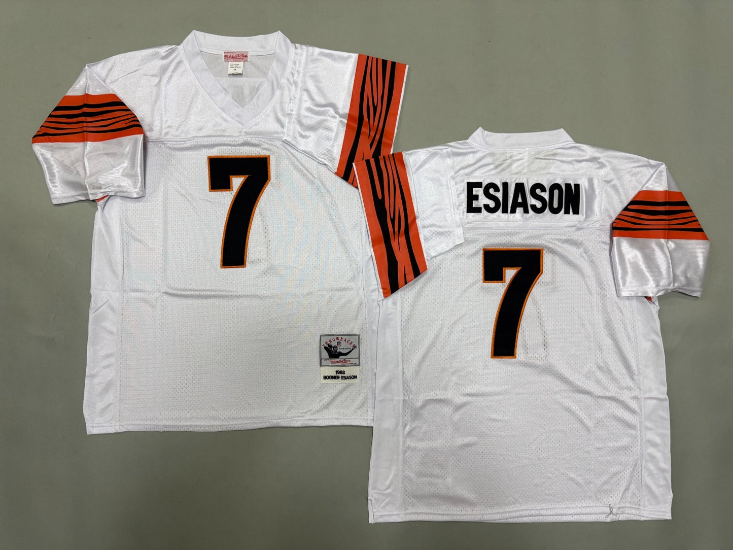 CINCINNATI BENGALS BOOMER ESIASON WHITE VINTAGE JERSEY