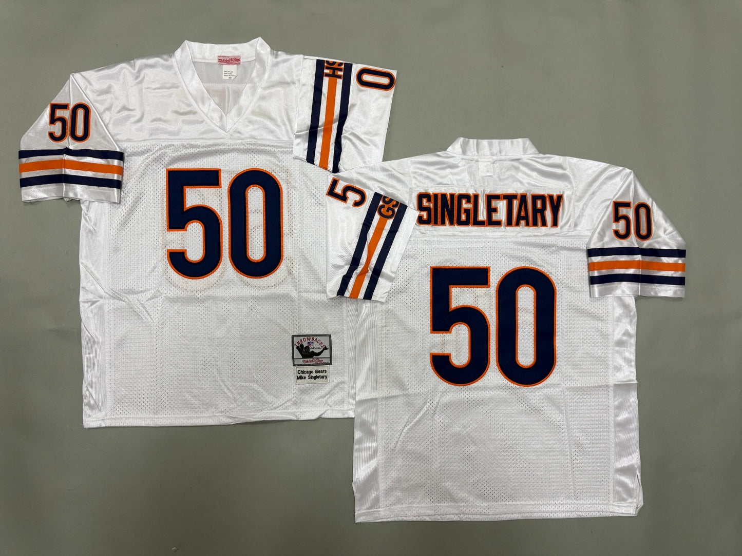CHICAGO BEARS MIKE SINGLETARY WHITE VINTAGE JERSEY
