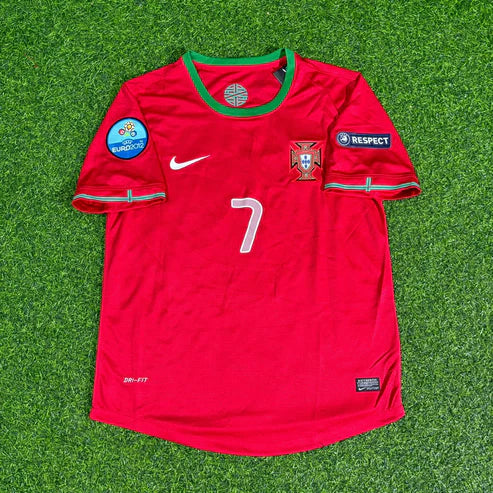 Cristiano Ronaldo Portugal Euro 2012 Red Retro Football Jersey