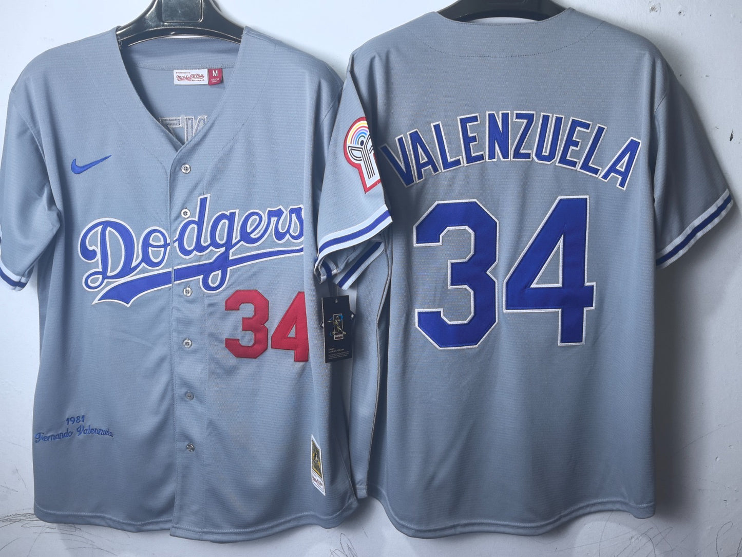 Los Angeles Dodgers Fernando Valenzuela Grey Jersey