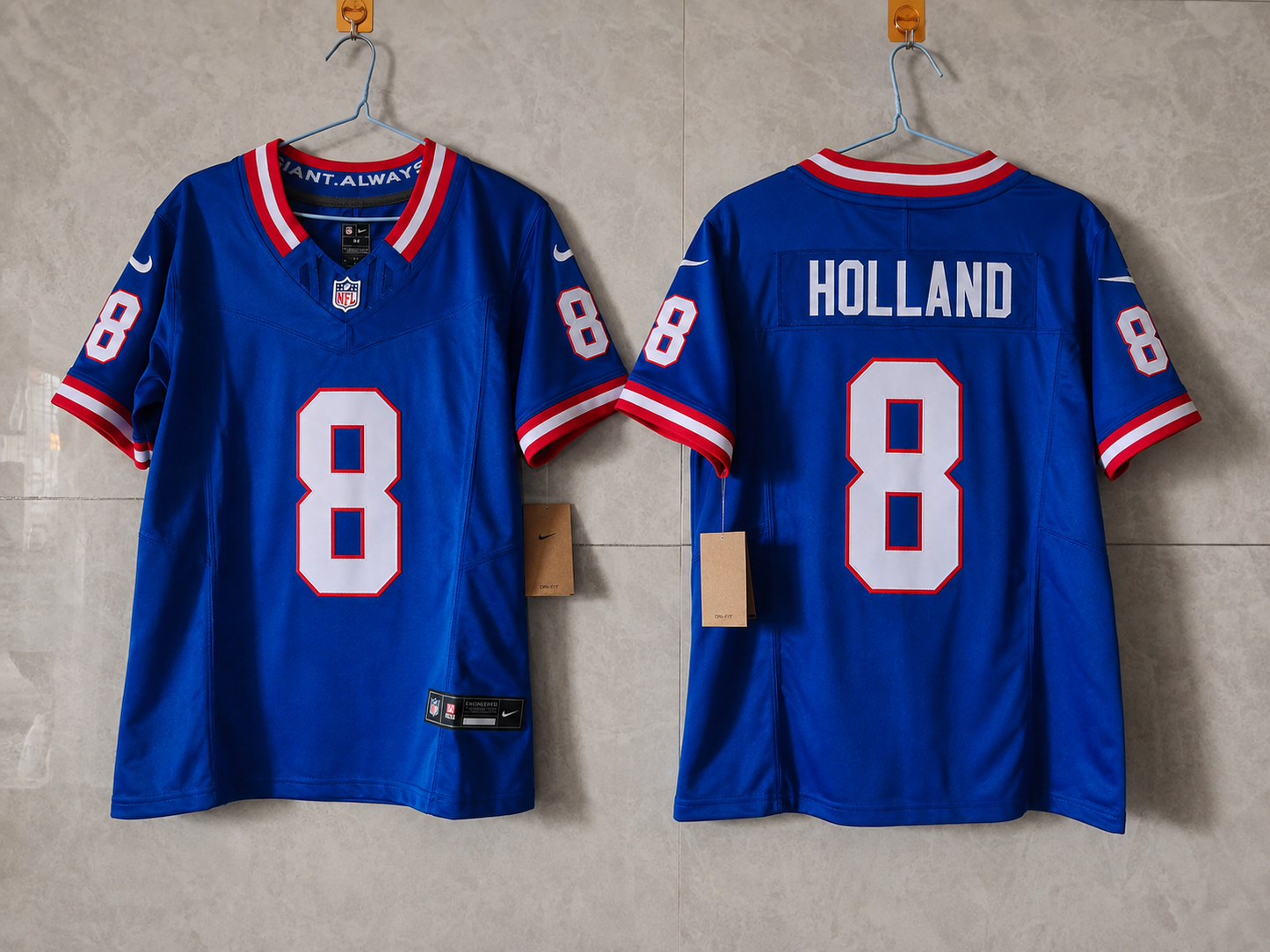 NEW YORK GIANTS JEVON HOLLAND RETRO BLUE JERSEY