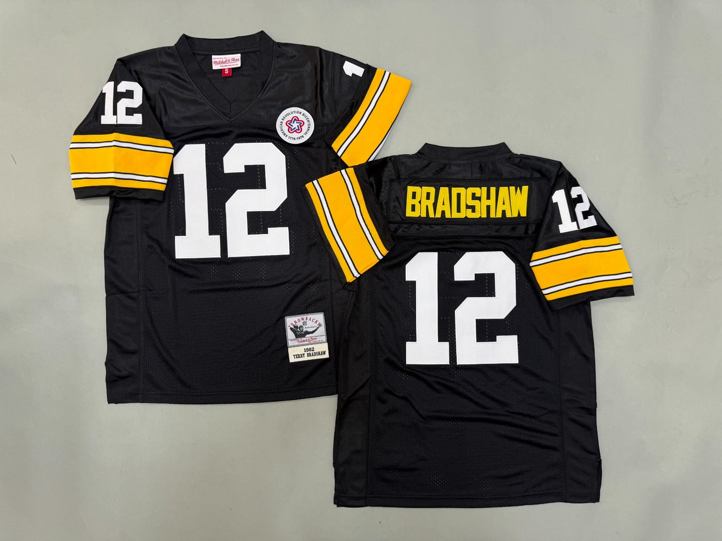 PITTSBURGH STEELERS TERRY BRADSHAW BLACK VINTAGE JERSEY