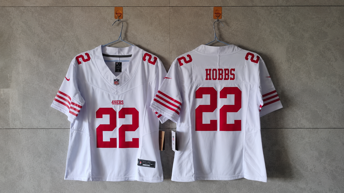 SAN FRANCISCO 49ERS NATE HOBBS WHITE JERSEY