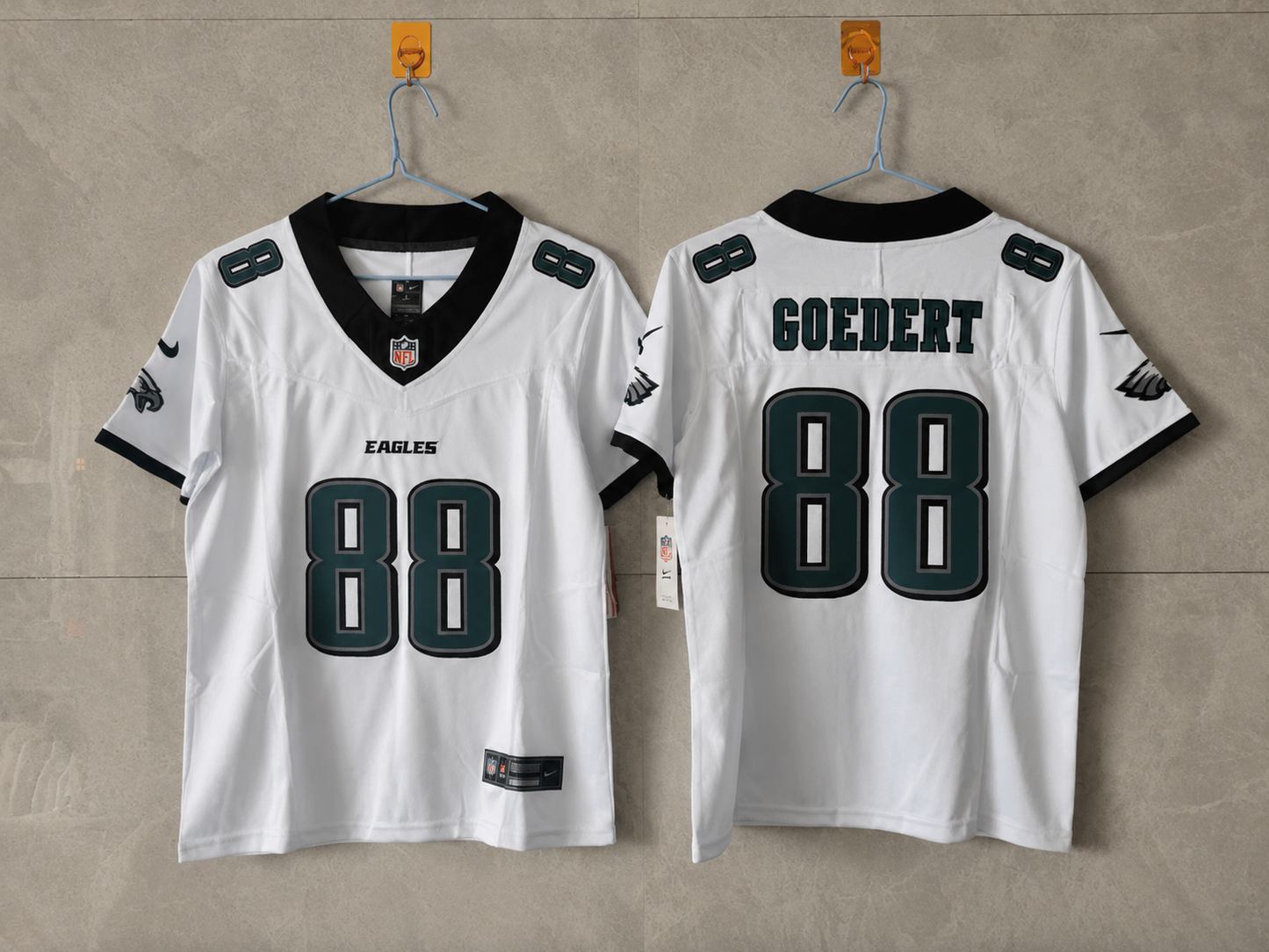 PHILADELPHIA EAGLES DALLAS GOEDERT WHITE JERSEY