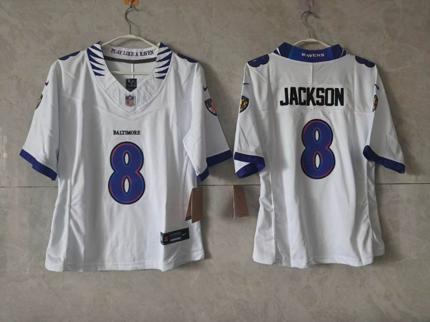 Baltimore Ravens Lamar Jackson White Jersey 