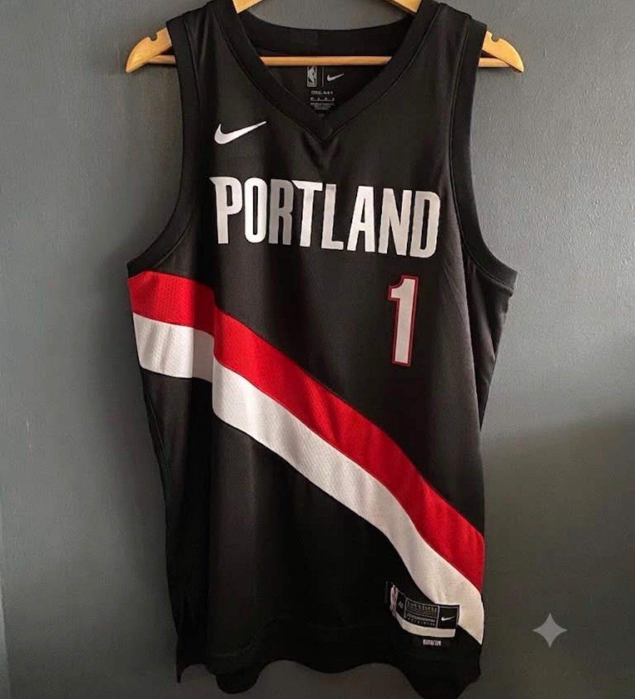 PORTLAND TRAIL BLAZERS JA MORANT BLACK JERSEY