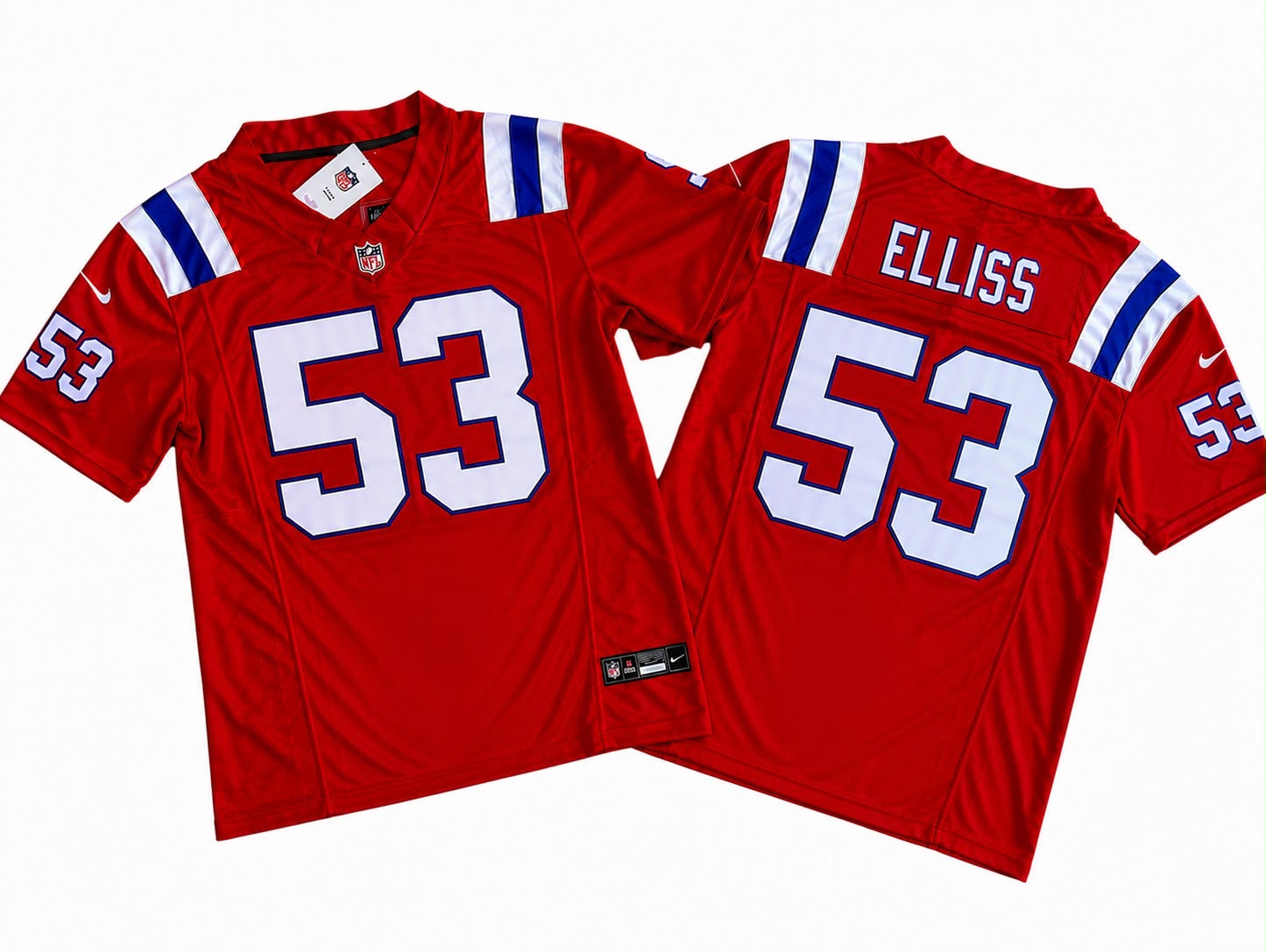 NEW ENGLAND PATRIOTS CHRISTIAN ELLISS RED JERSEY