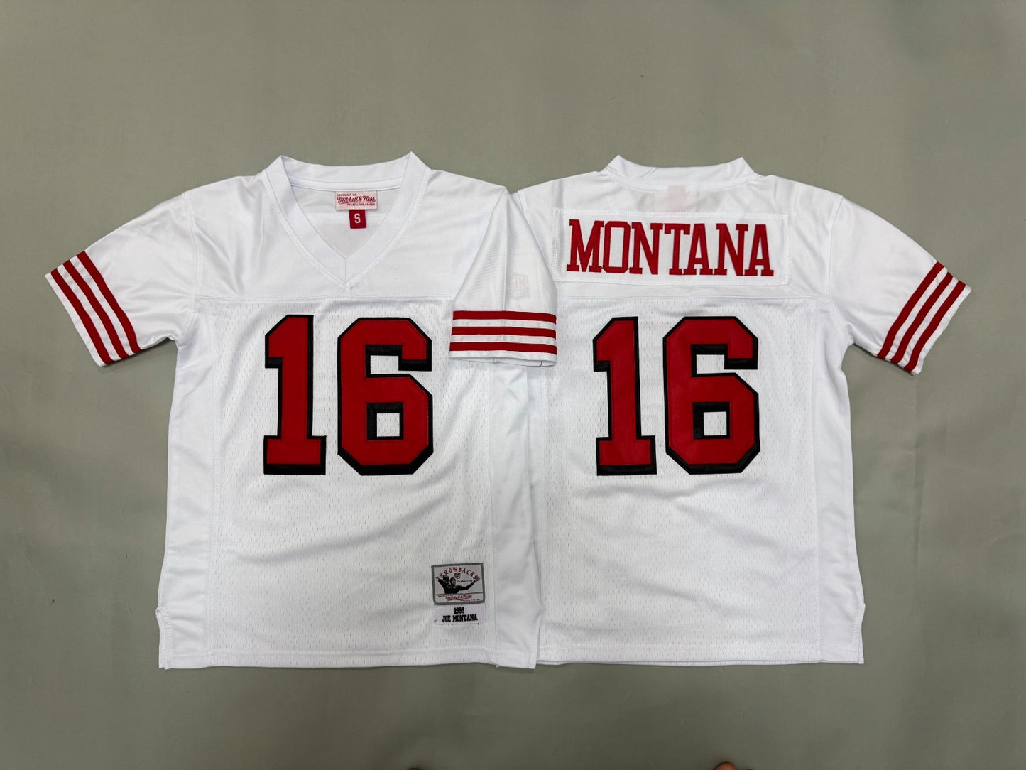 SAN FRANCISCO 49ERS JOE MONTANA WHITE JERSEY
