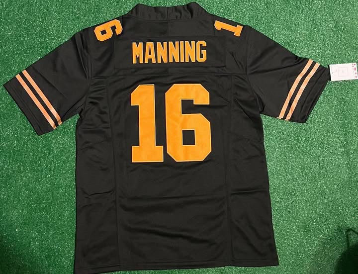 Texas Longhorns arch Manning black jersey