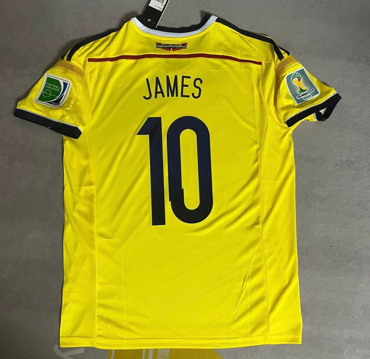 2014-2015 WORLD CUP JAMES RODRIGUEZ YELLOW LONGSLEEVE JERSEY