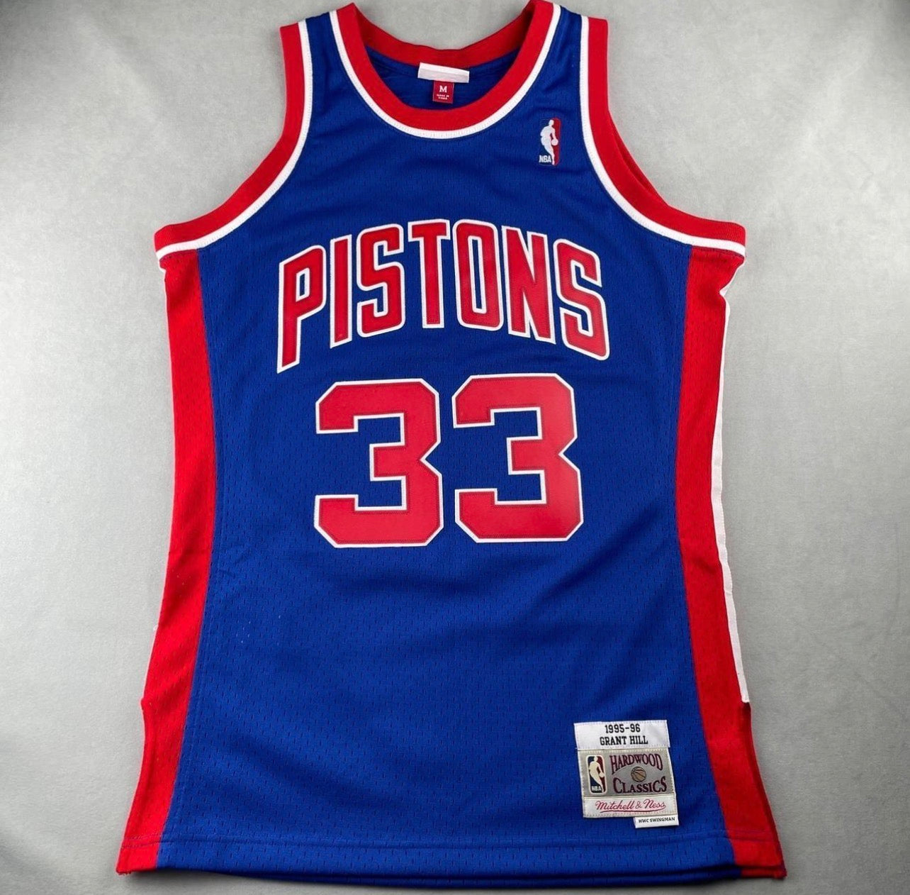 DETROIT PISTONS GRANT HILL BLUE VINTAGE JERSEY