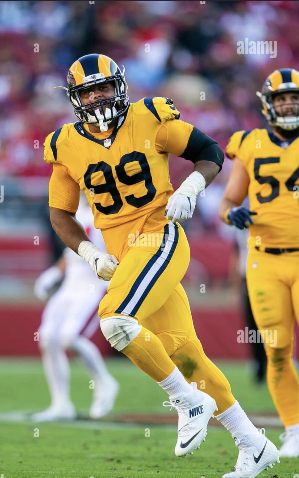 LOS ANGELES RAMS AARON DONALD 2018 COLOR RUSH JERSEY YELLOW