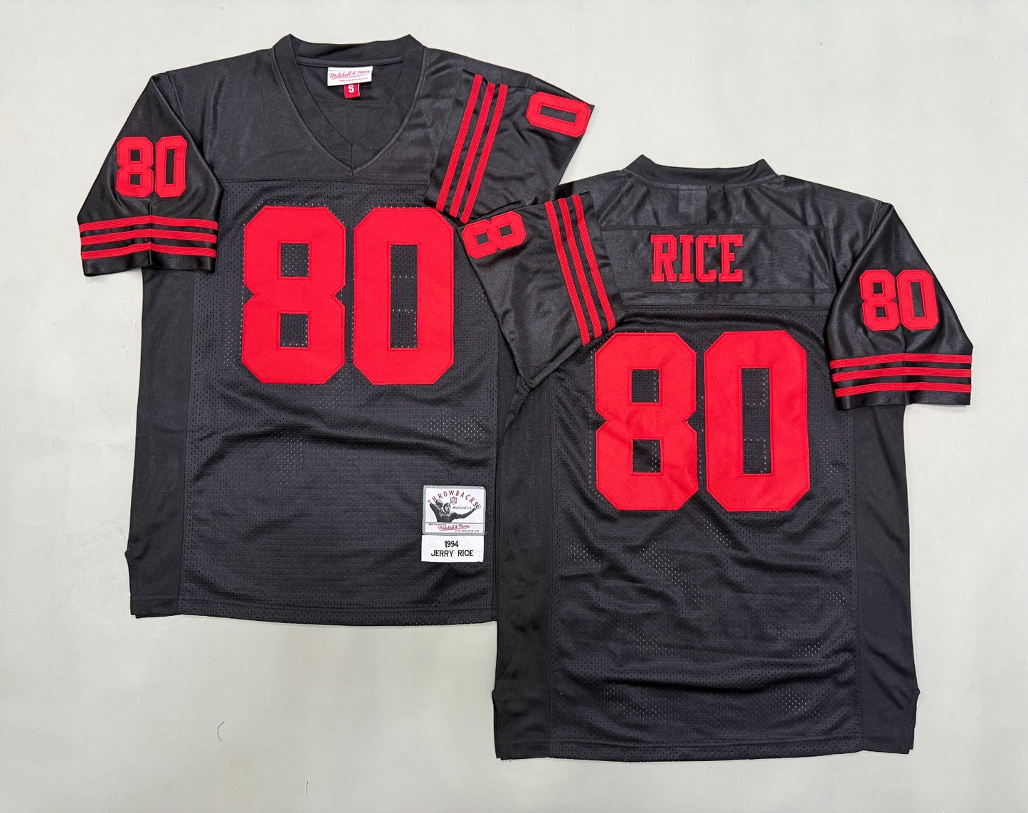 SAN FRANCISCO 49ERS DIEON SANDERS BLACK VINTAGE JERSEY