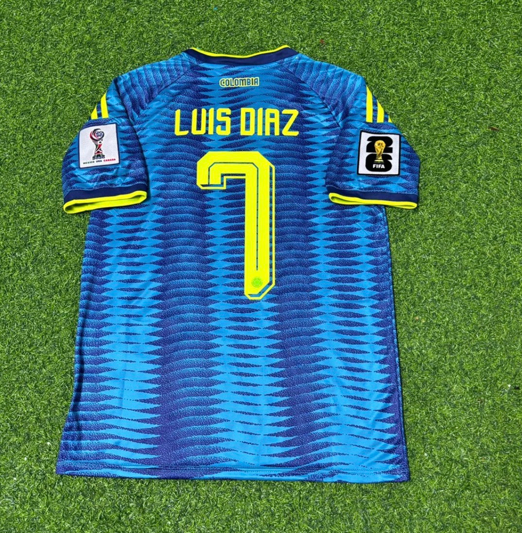 2026 World Cup Luis Diaz Team Colombia Blue Jersey