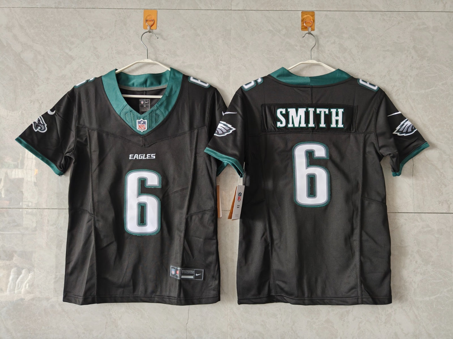 PHILADELPHIA EAGLES DEVONTA SMITH BLACK JERSEY