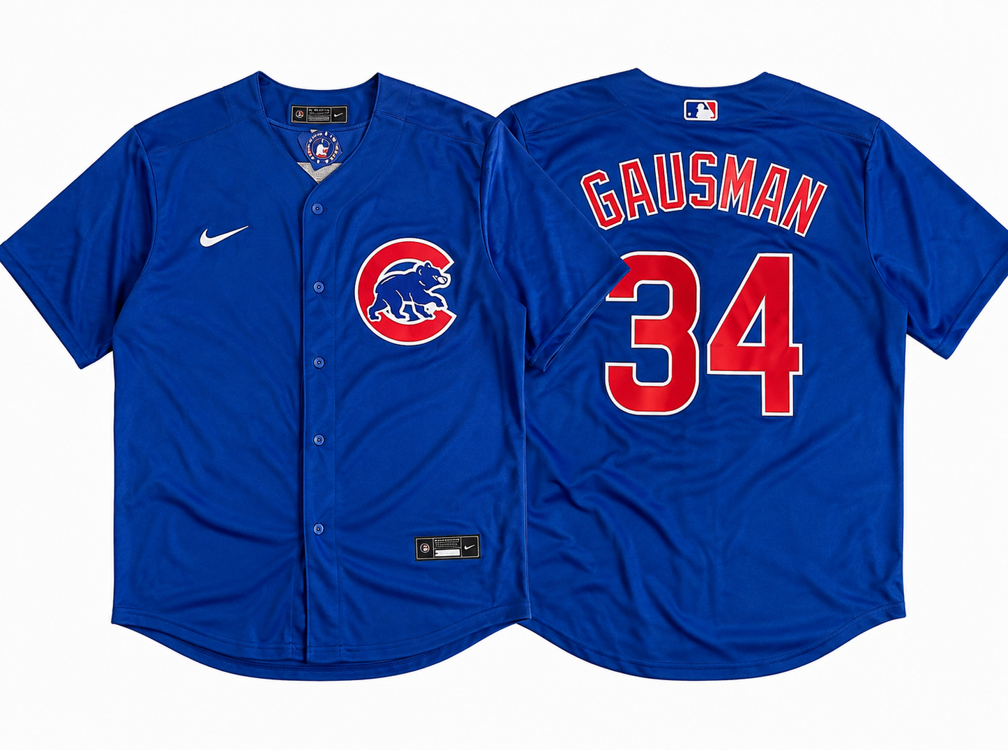 CHICAGO CUBS KEVIN GAUSMAN BLUE JERSEY