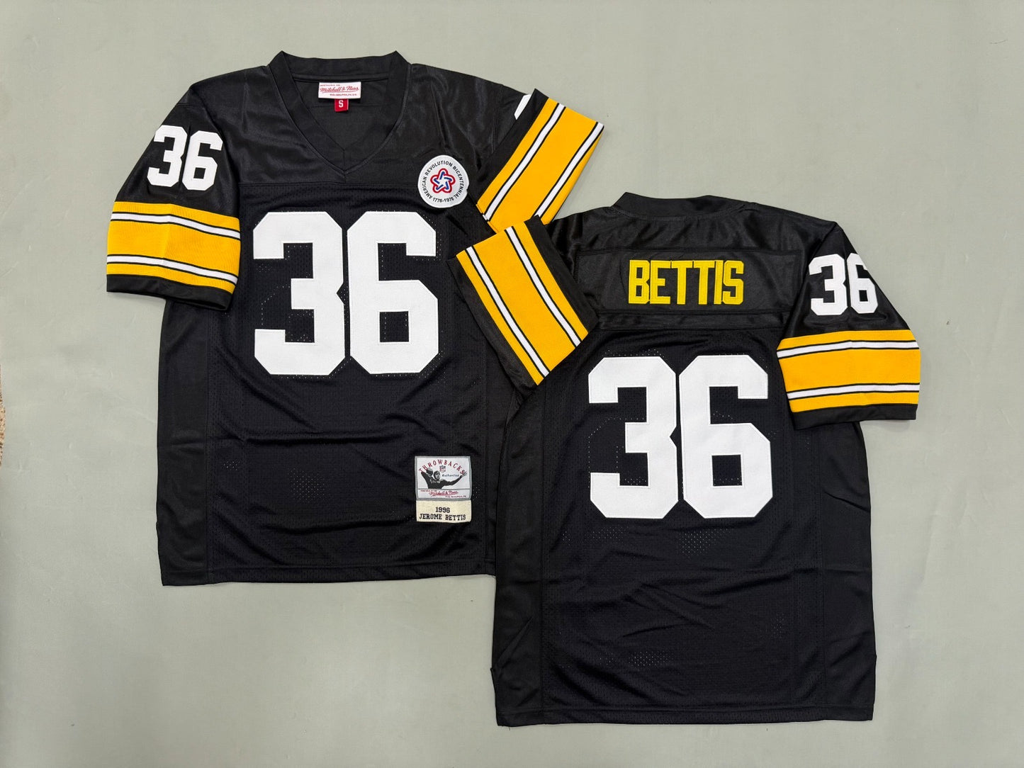 PITTSBURGH STEELERS JEROME BETTIS BLACK VINTAGE JERSEY