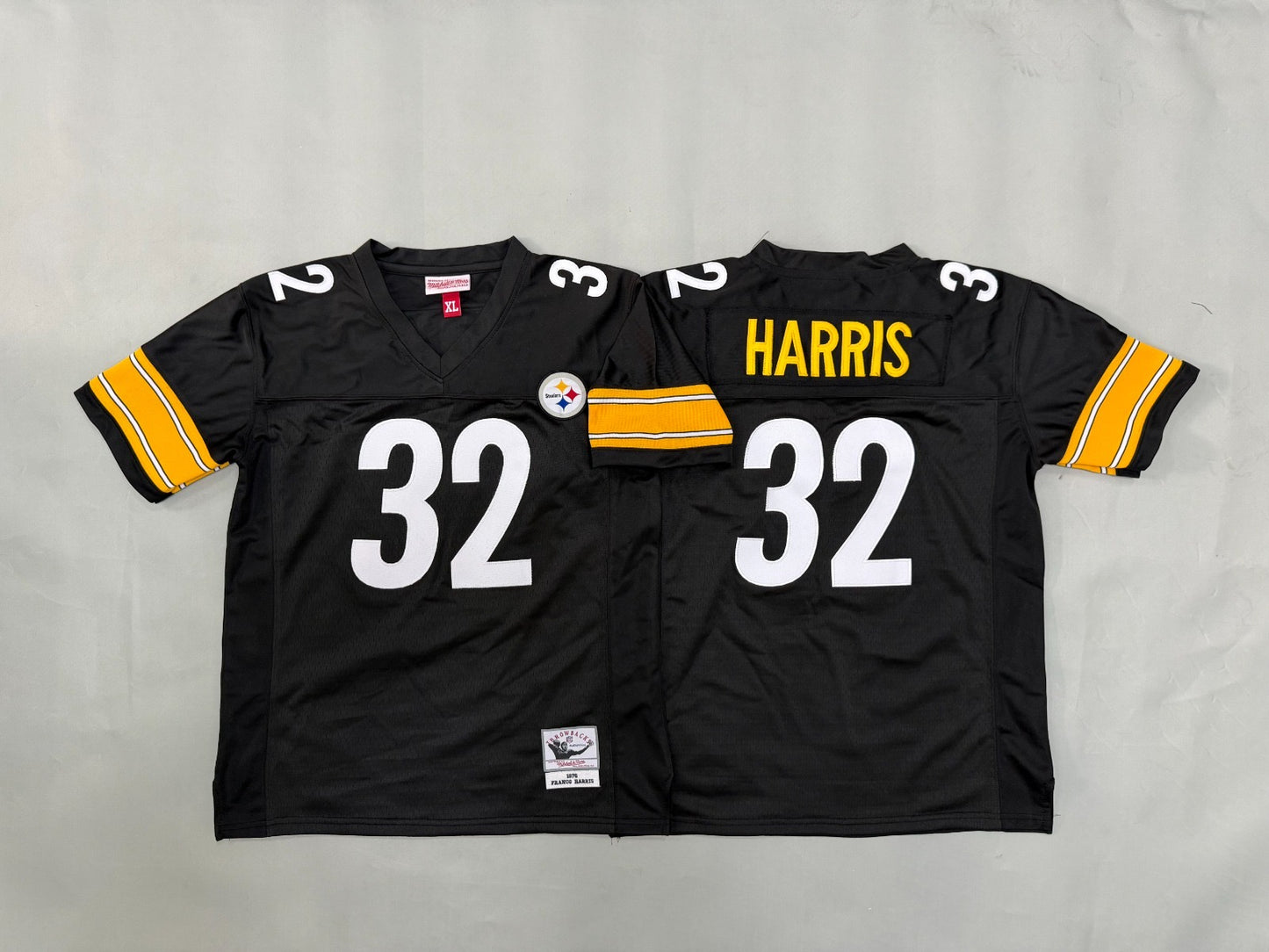 PITTSBURGH STEELERS FRANCO HARRIS BLACK VINTAGE JERSEY