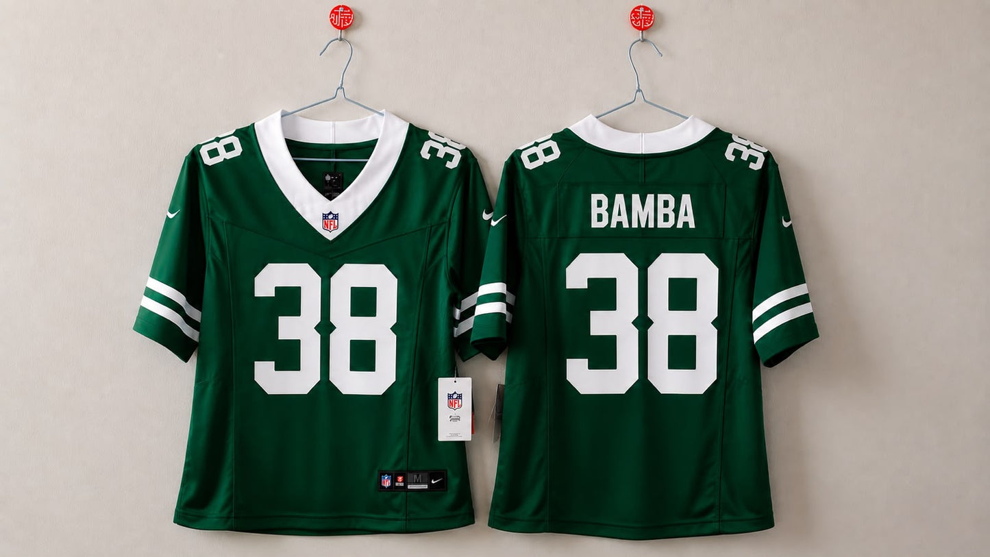 NEW YORK JETS MORY BAMBA GREEN JERSEY