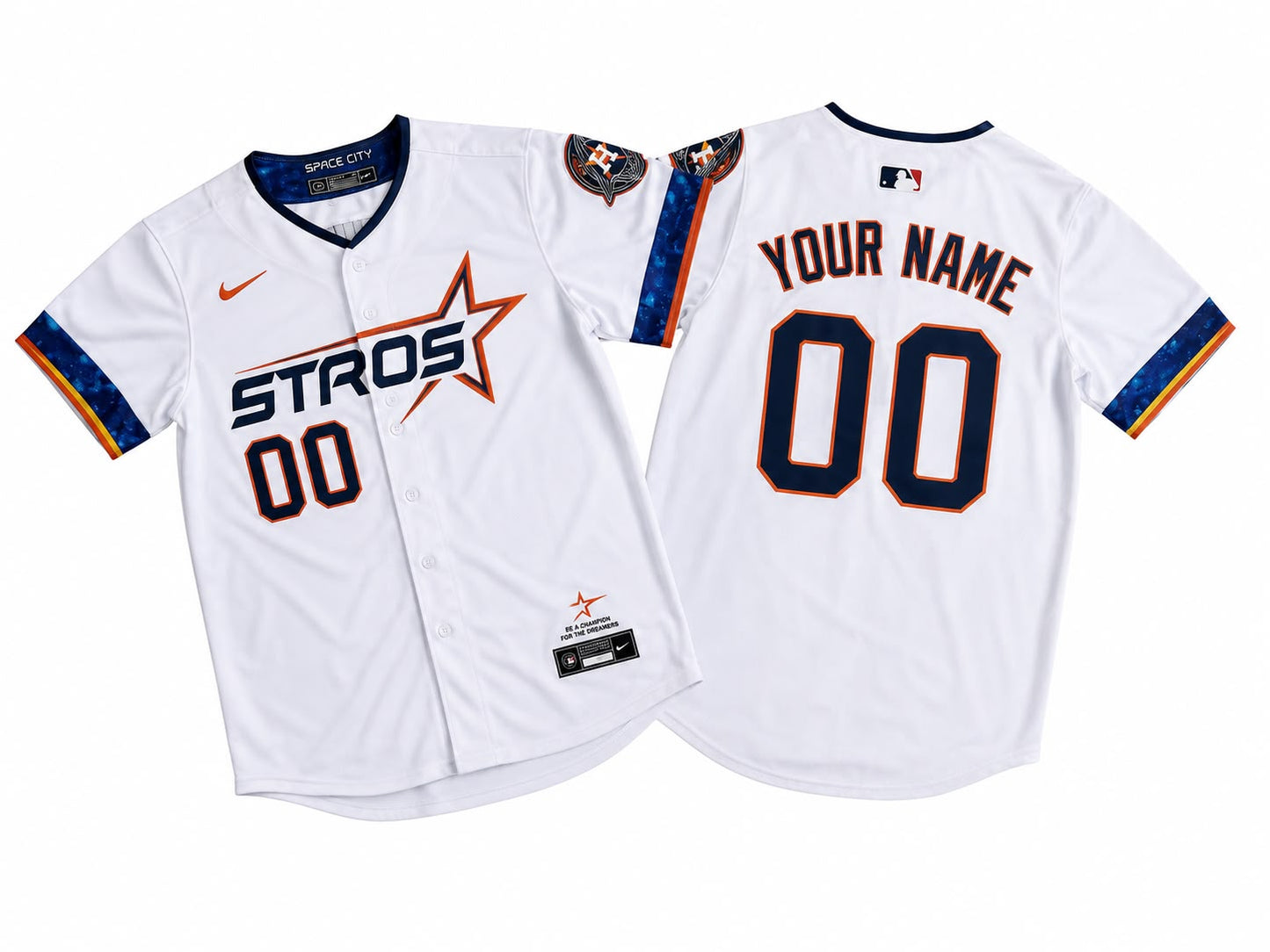 HOUSTON ASTROS CUSTOM WHITE JERSEY
