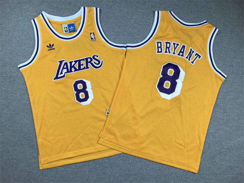LOS ANGELES LAKERS KOBE BRYANT YELLOW VINTAGE JERSEY
