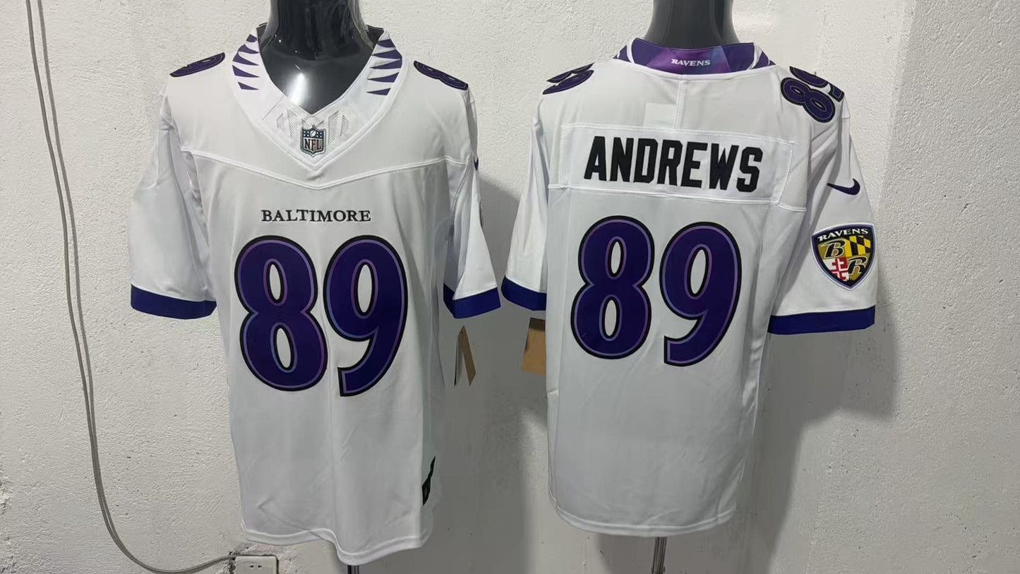 BALTIMORE RAVENS MARK ANDREWS WHITE JERSEY