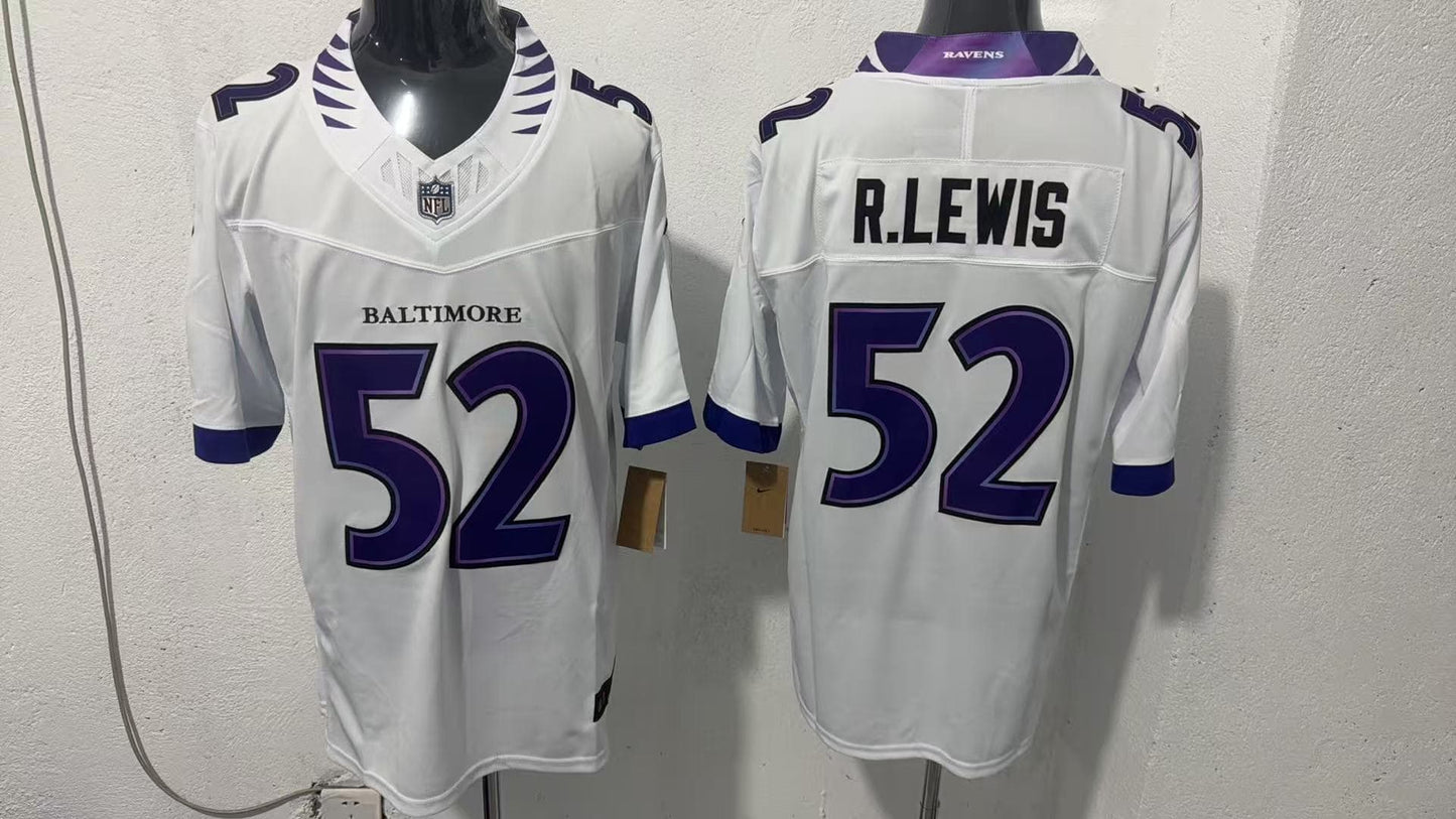BALTIMORE RAVENS RAY LEWIS WHITE JERSEY
