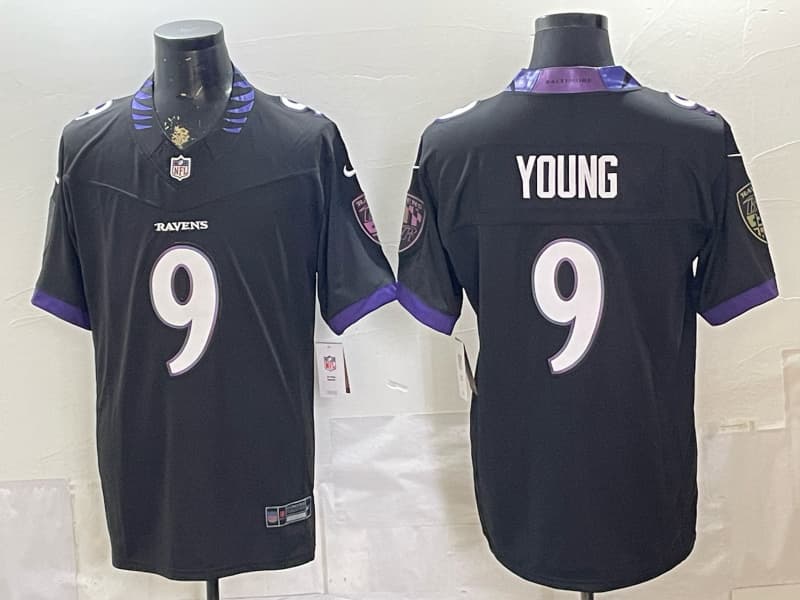 BALTIMORE RAVENS ZION YOUNG BLACK JERSEY