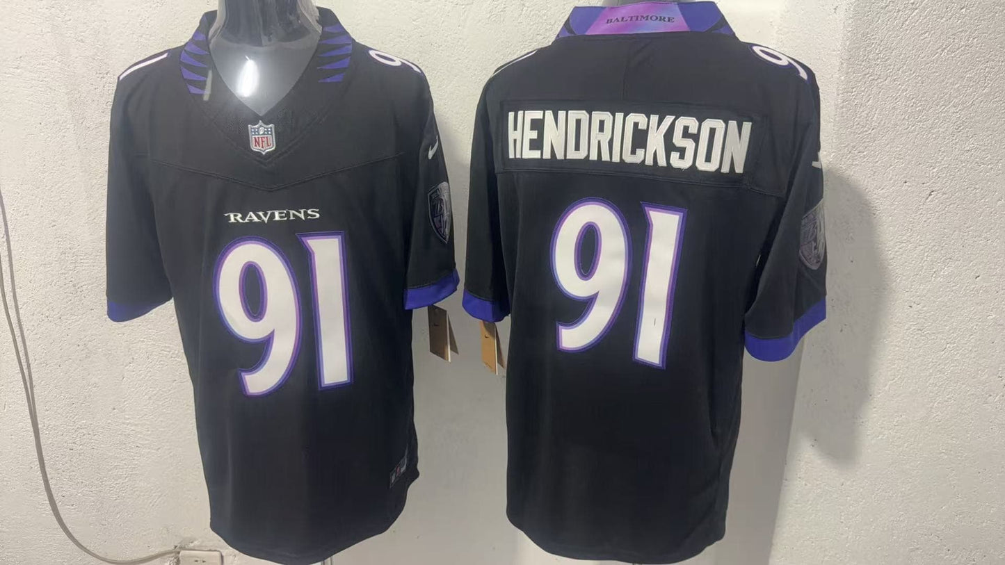 BALTIMORE RAVENS TREY HENDRICKSON BLACK JERSEY